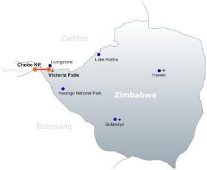 Victoria Falls Zimbabwe Chobe NP